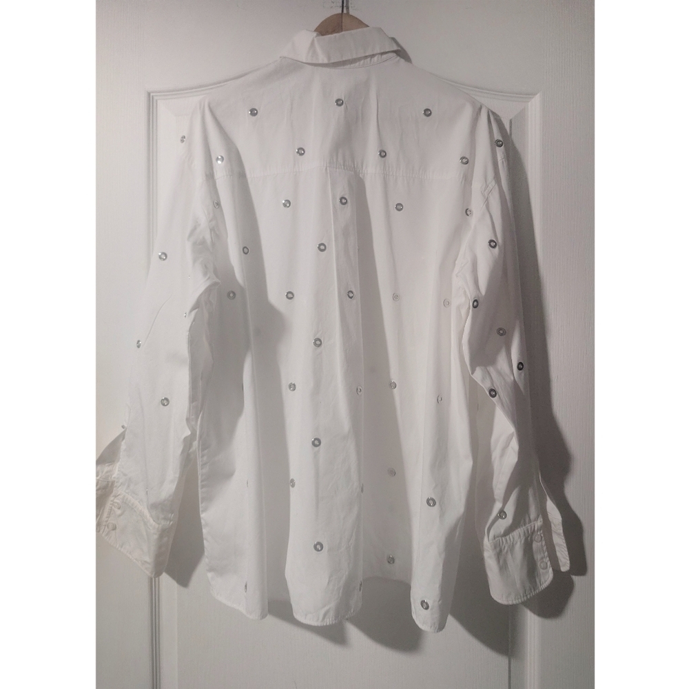 SPORTMAX | Elio eyelet-embellished cotton-poplin shirt In White - Picture 5 of 12